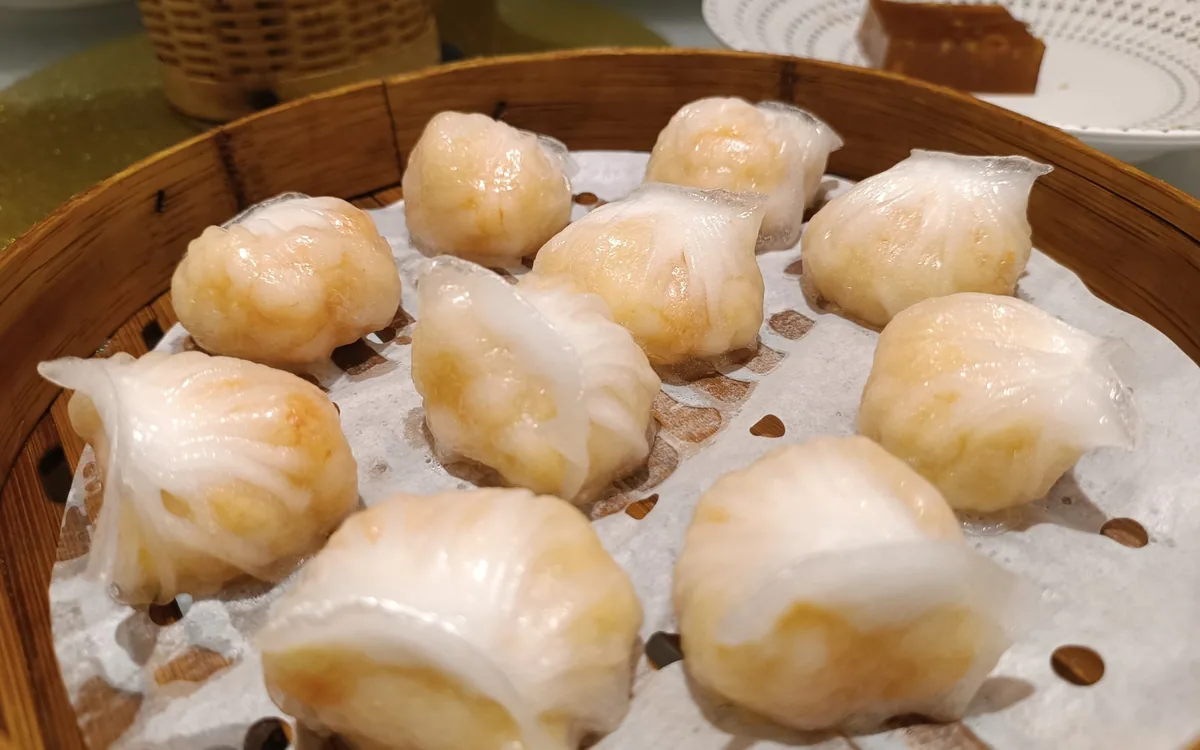 广州早茶餐桌上的多款蒸点