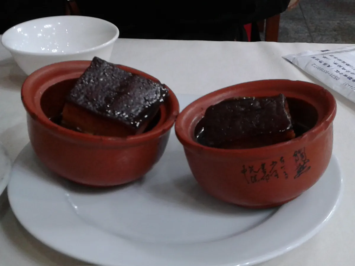 Tender lacquered Dongpo pork from Hangzhou