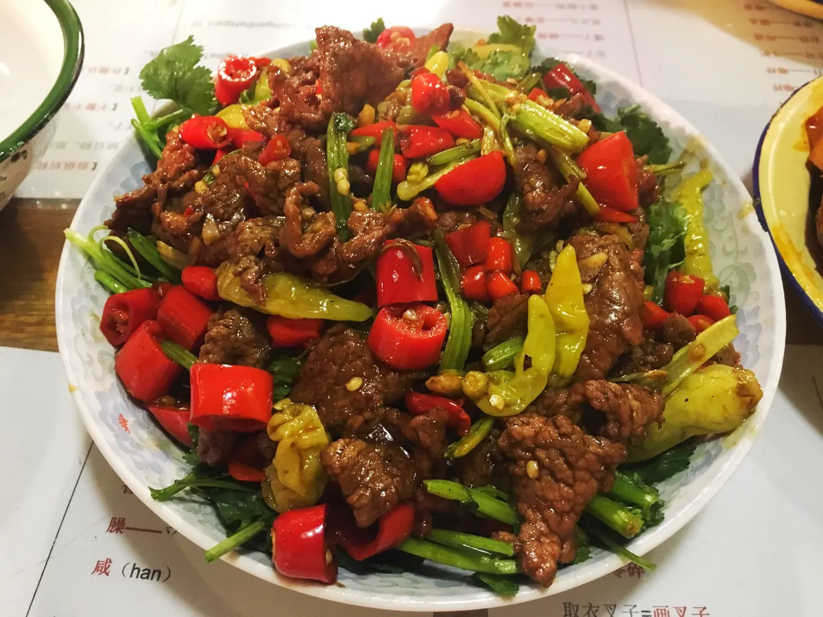 Jiangxi stir-fried beef, representative photograph taken in Nanchang
