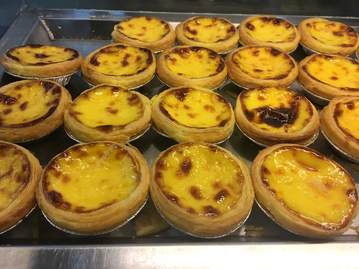 Macao Portuguese-style egg tarts with caramelized custard